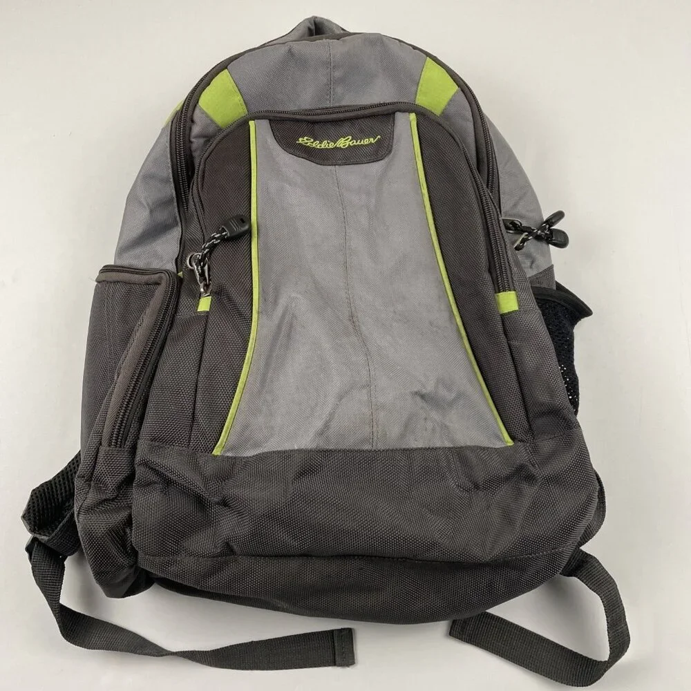Eddie Bauer Diaper Bag Backpack Insulated Side Pocket Padded Canvas Travel Hike